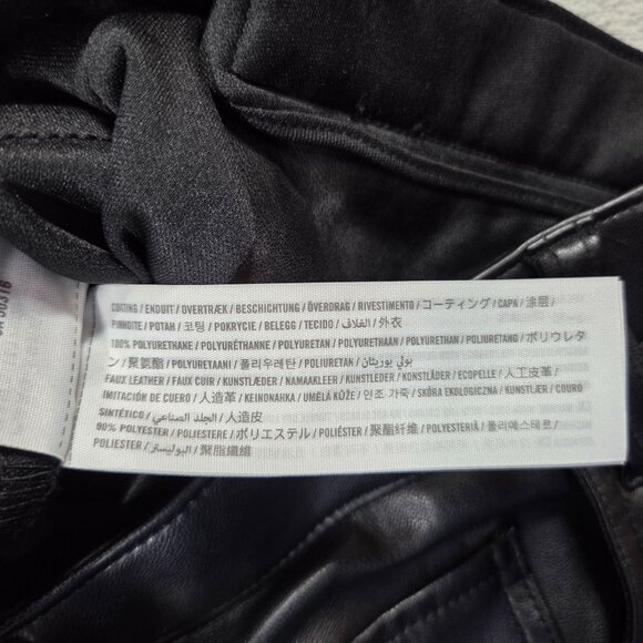 Abercrombie Fitch Pants 14 90s Straight Ultra High Rise Faux Leather Curve Love - Picture 3 of 8